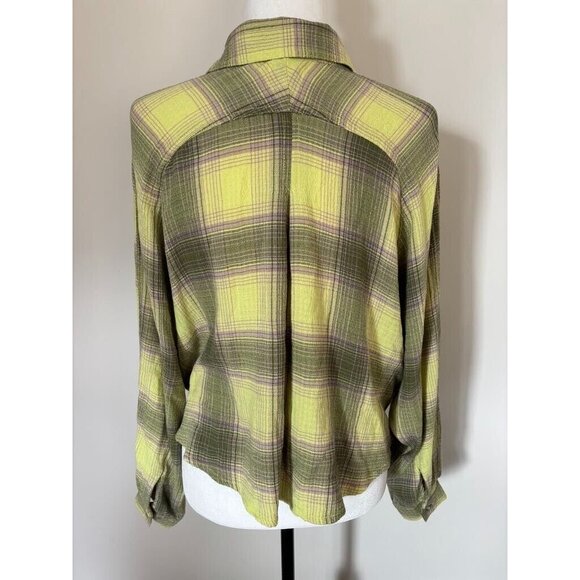 BDG Urban Outfitters Button Up Lou Shirt Size Small Oversized Slouchy Plaid - Picture 6 of 9